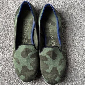 Rothy's Green and Black Camouflage Flats